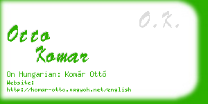 otto komar business card